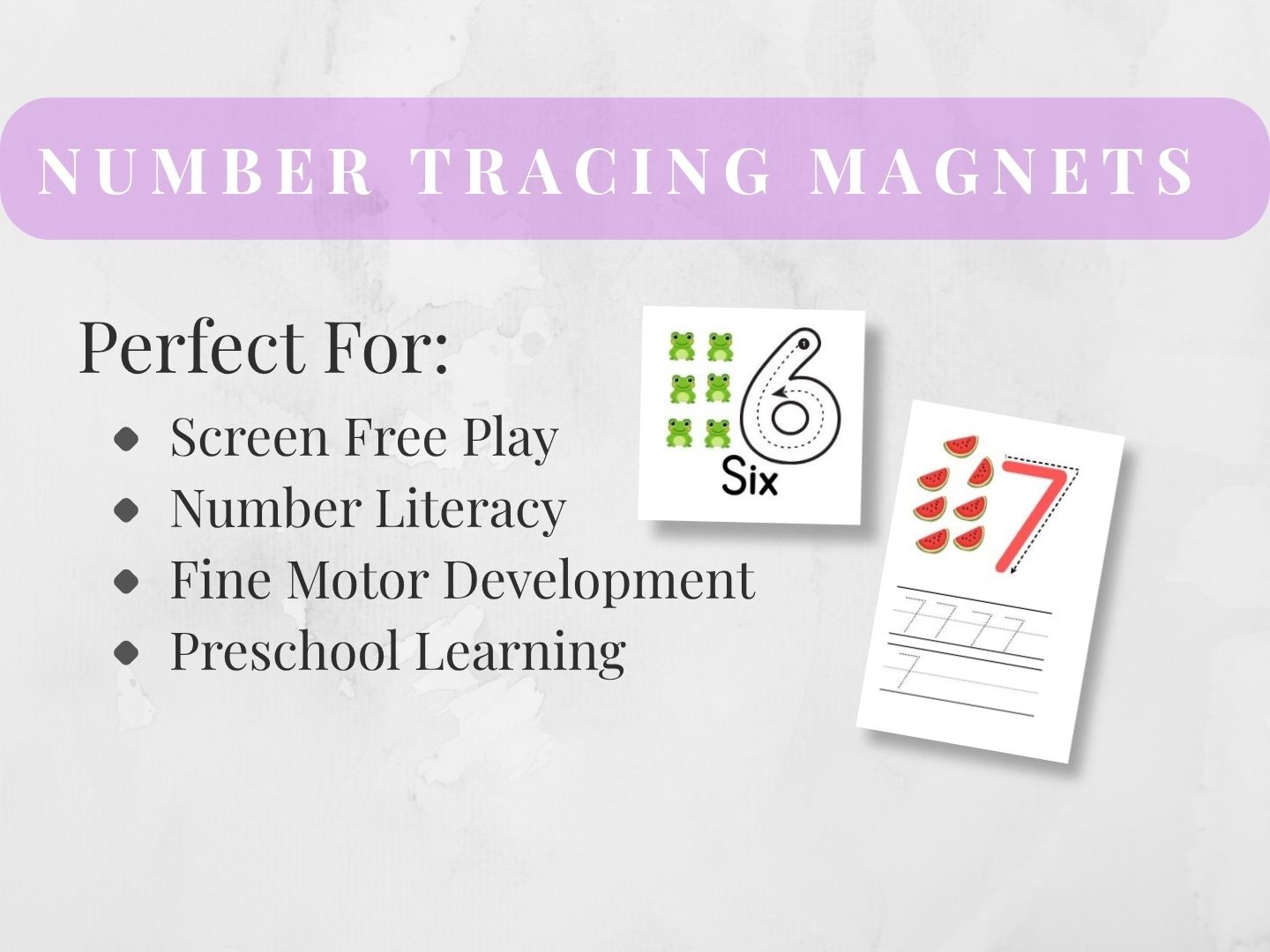 Montessori Number Tracing Cards | Homeschool Counting & Magnet Bundle