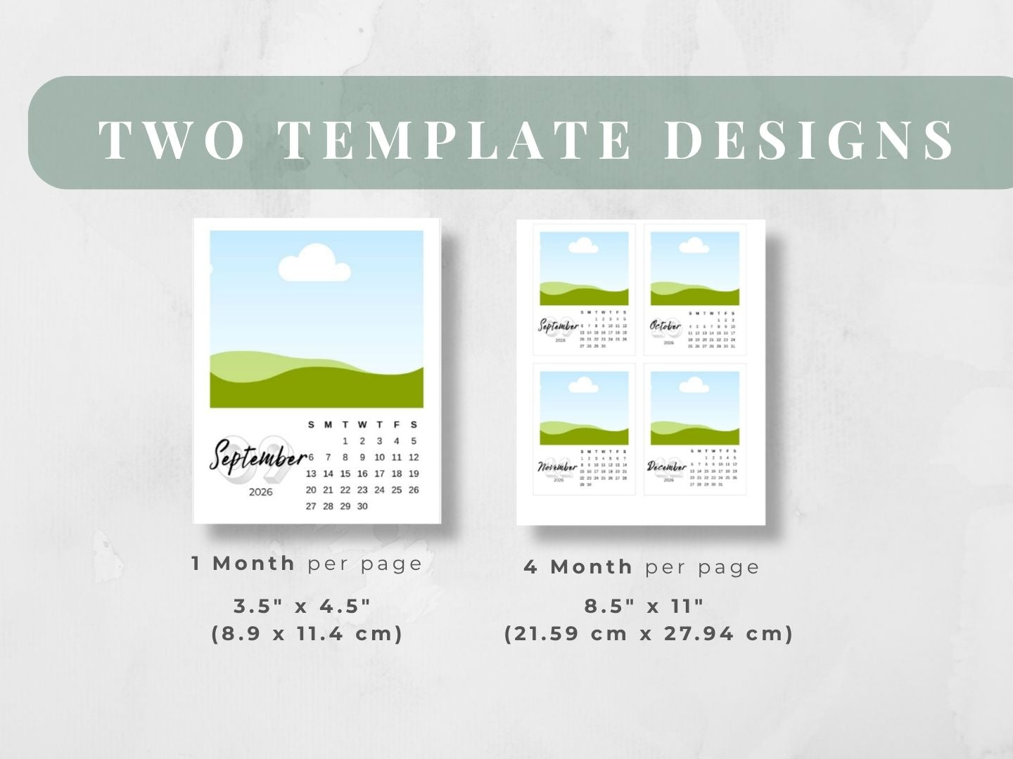 2026 Photo Calendar Template | Printable Canva Calendar Instant Download