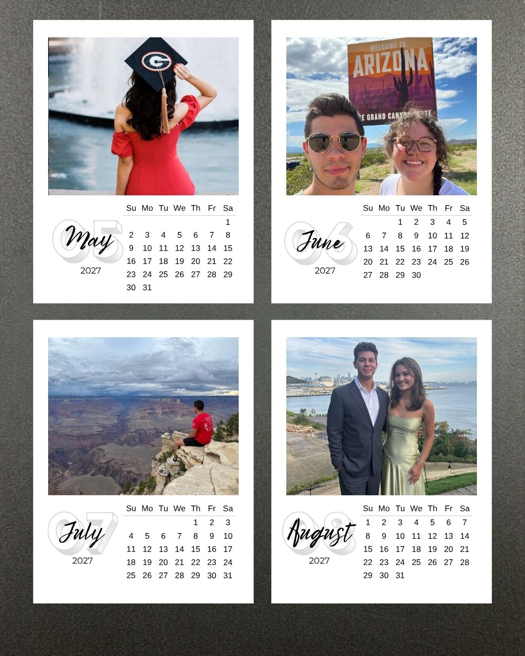 Custom 2027 Photo Calendar Magnets | Refrigerator Picture Calendar