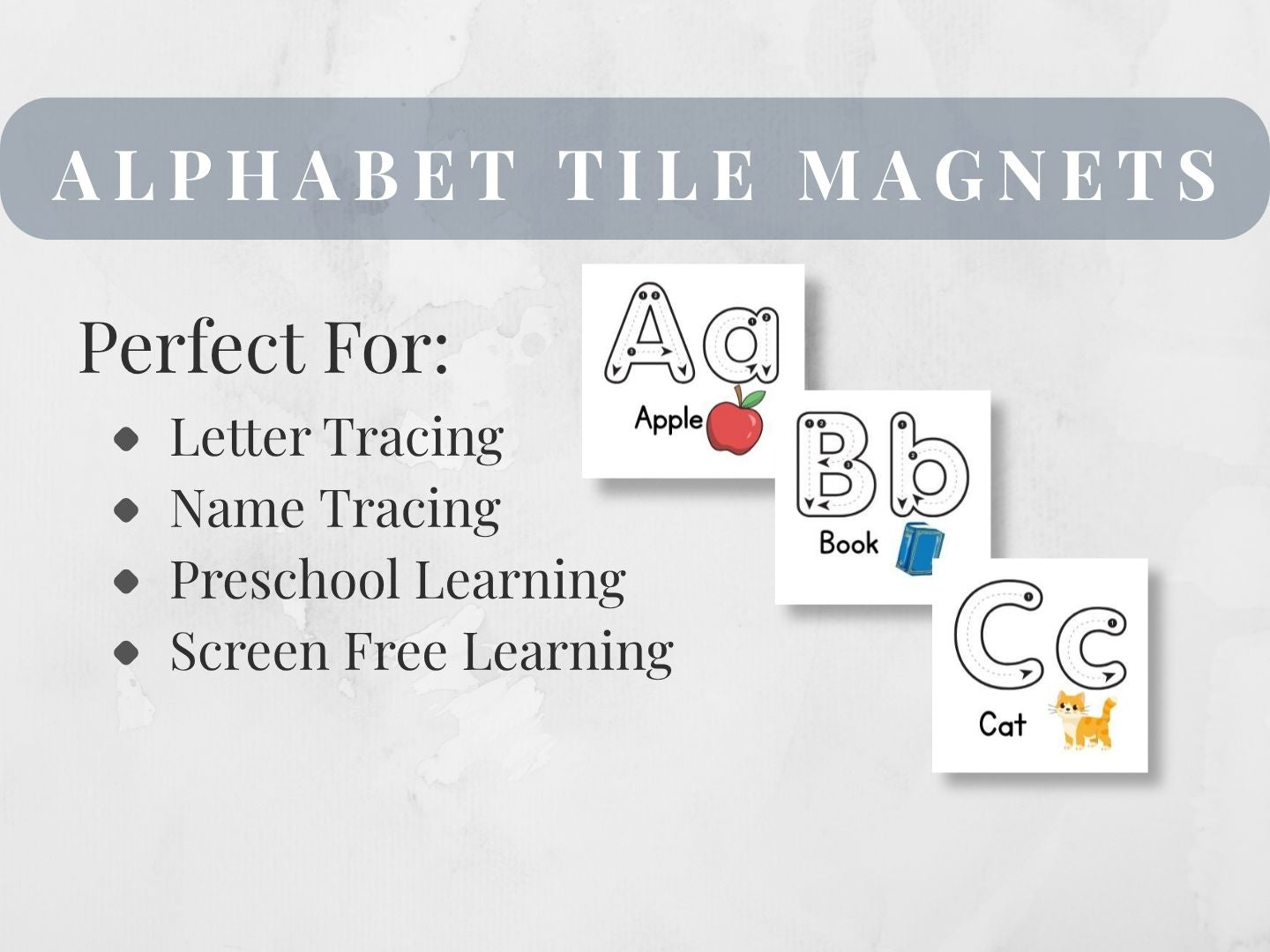 2.5" Square Letter Magnets | Trace, Spell & Play